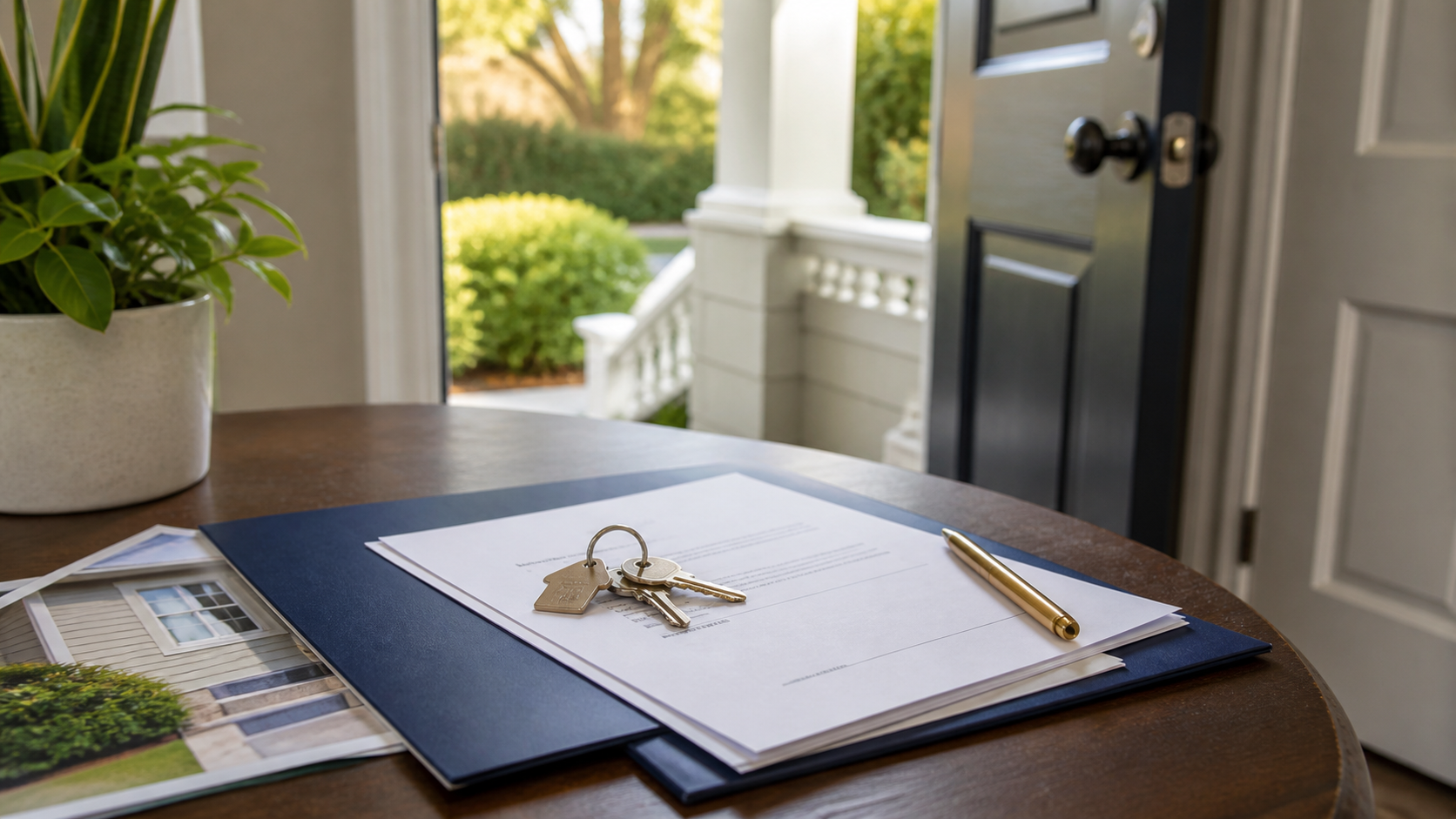 Cash offer paperwork and keys for a Bay Area home with mold problems