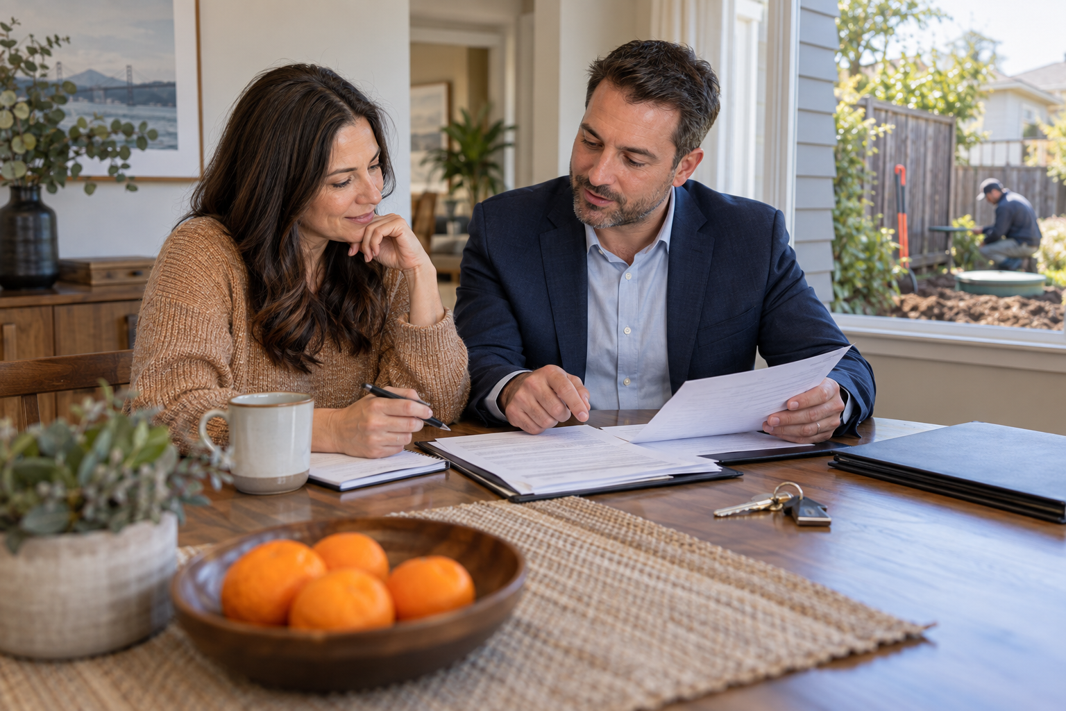 Bay Area homeowner comparing an as-is cash offer for a house with an underground oil tank