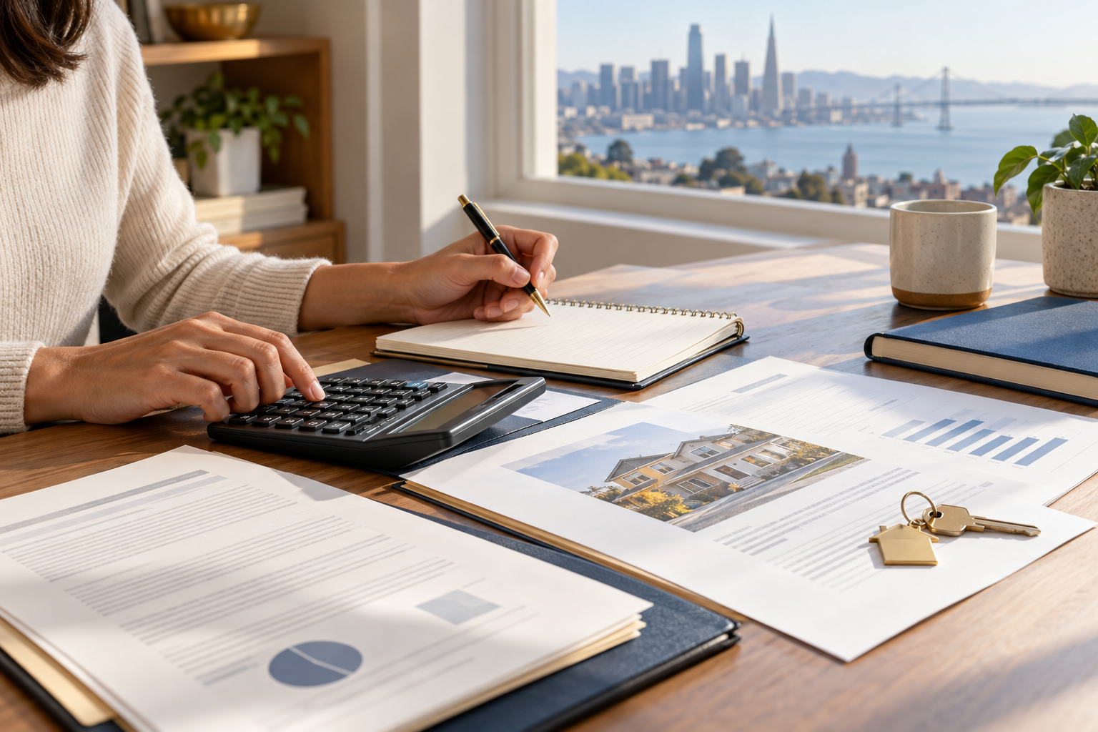 Home seller calculating California transfer tax withholding and potential capital gain