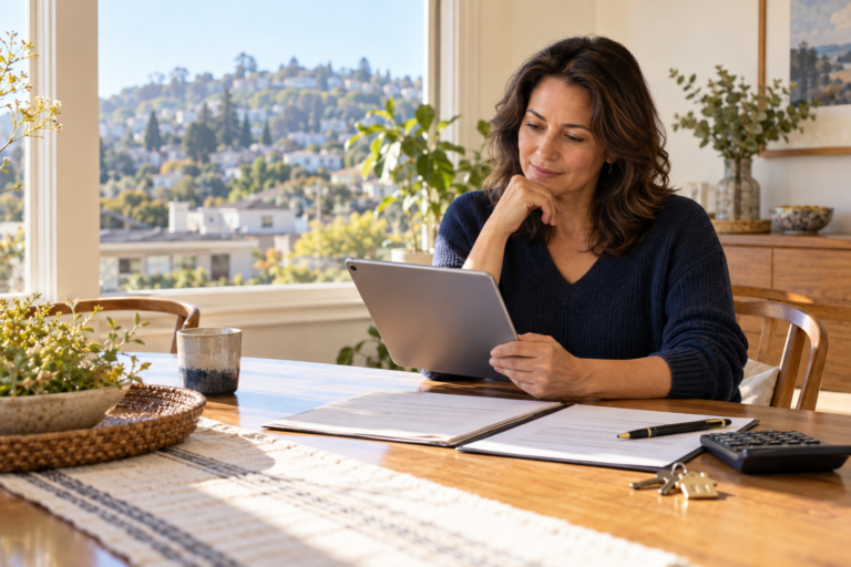Bay Area homeowner comparing an instant cash offer for a house with a written property offer