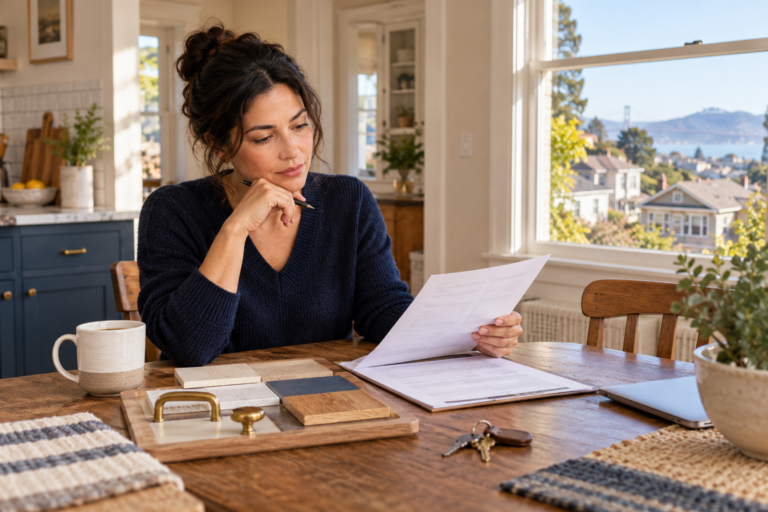 Bay Area homeowner comparing repair estimates and an as-is home sale option